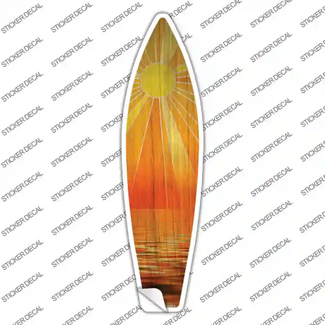 Ocean Sunset Novelty Surfboard Sticker Decal Small