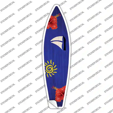 Sailboat With Little Sun Novelty Surfboard Sticker Decal Small