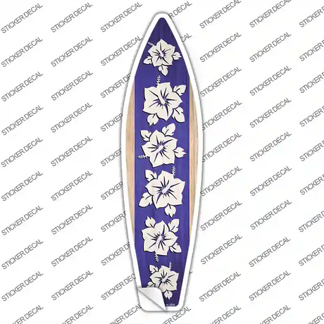 Purple And White Flowers Novelty Surfboard Sticker Decal Small