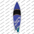 California Surfing Shark Novelty Surfboard Sticker Decal Small