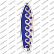 Blue Waves And Flowers Novelty Surfboard Sticker Decal Small