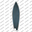 Blue And Black Striped Novelty Surfboard Sticker Decal Small