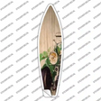 Green Hot Rod Novelty Surfboard Sticker Decal Small