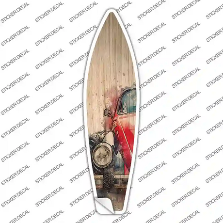 Red Small Car Novelty Surfboard Sticker Decal Small