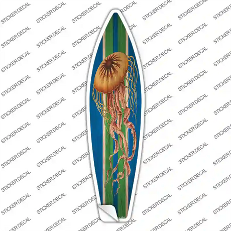 Jellyfish Blue Novelty Surfboard Sticker Decal Small