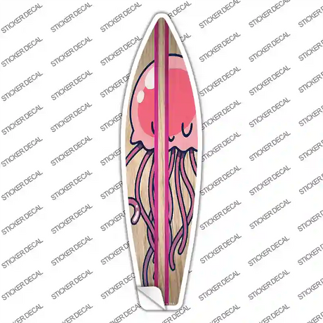 Jellyfish Pink Novelty Surfboard Sticker Decal Small