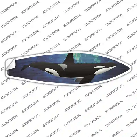 Killer Whale Novelty Surfboard Sticker Decal Small