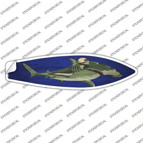 Hammerhead Shark Novelty Surfboard Sticker Decal Small