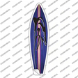 Dolphin Purple Striped Novelty Surfboard Sticker Decal Small