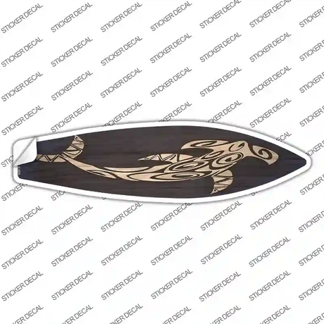 Tribal Hammerhead Shark Novelty Surfboard Sticker Decal Small