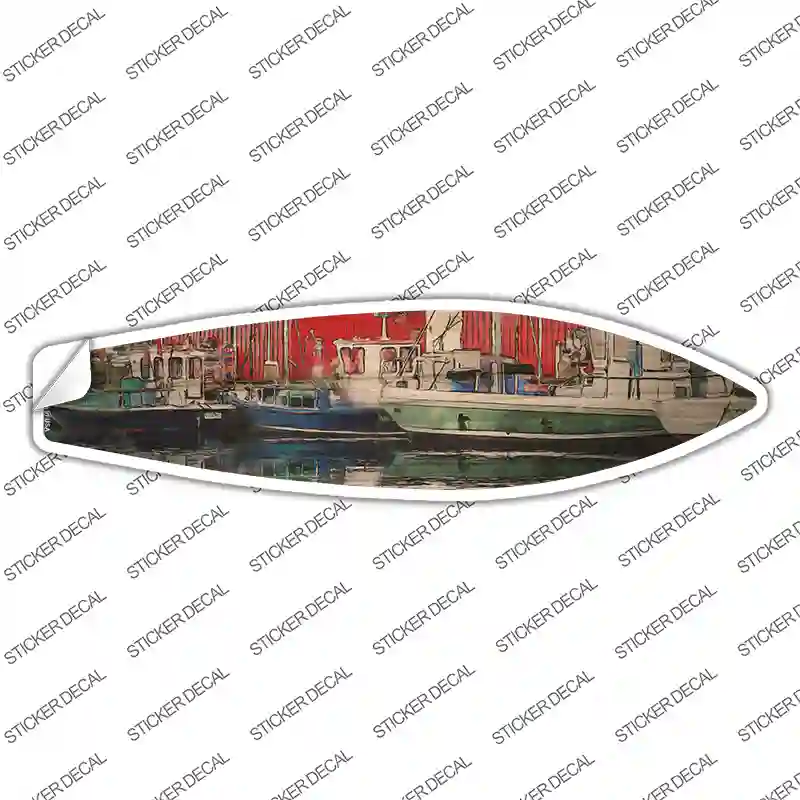 Boats On The Water Novelty Surfboard Sticker Decal
