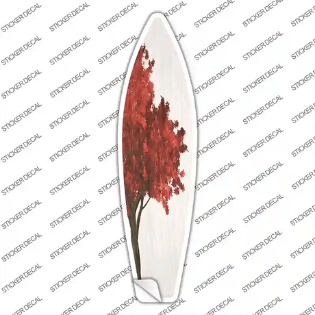 Red Leaves And Tree Novelty Surfboard Sticker Decal Small