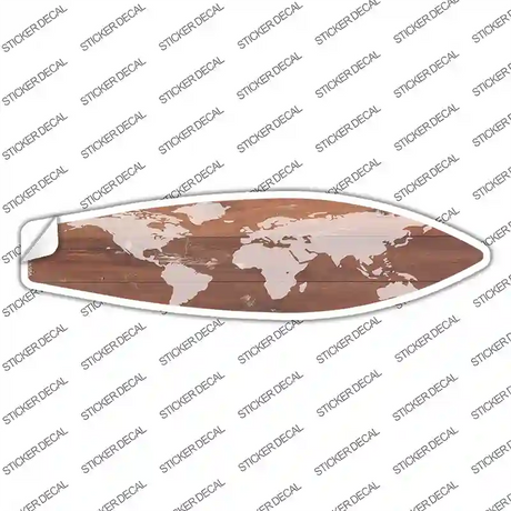 Old Map Novelty Surfboard Sticker Decal Small