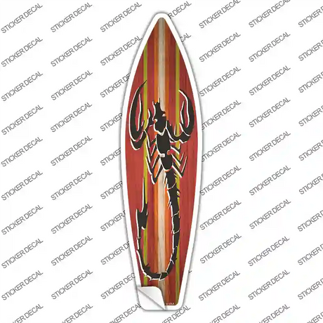 Tribal Print Scorpion Novelty Surfboard Sticker Decal Small