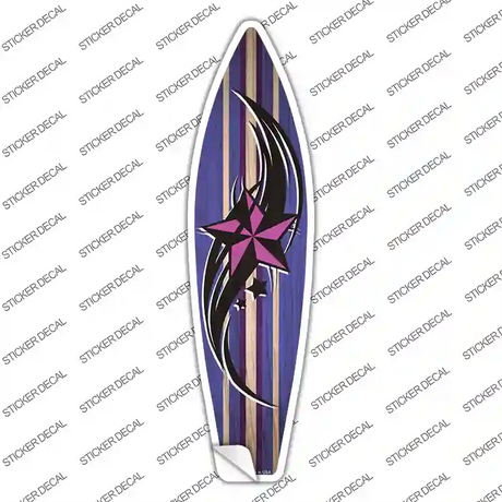 Tribal Pink Star Novelty Surfboard Sticker Decal Small