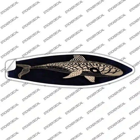 Tribal Print Whale Novelty Surfboard Sticker Decal Small