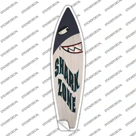 Shark Zone Novelty Surfboard Sticker Decal Small