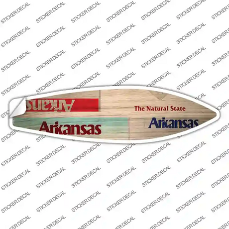 Arkansas License Plate Novelty Surfboard Sticker Decal Small