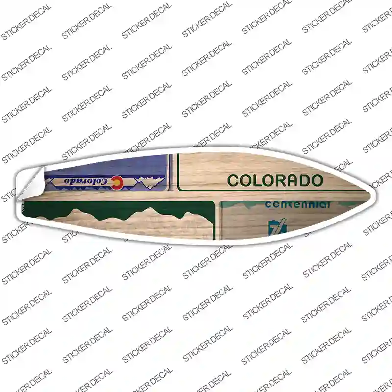 Colorado License Plate Novelty Surfboard Sticker Decal Small