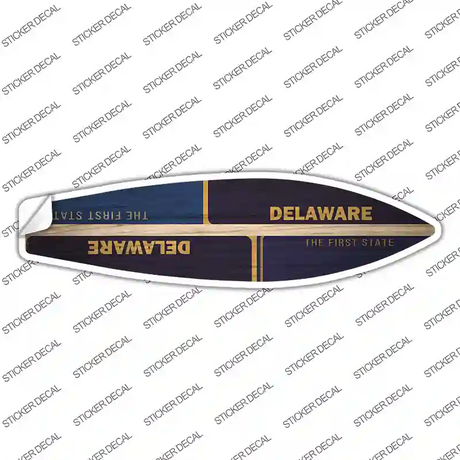 Delaware License Plate Novelty Surfboard Sticker Decal Small