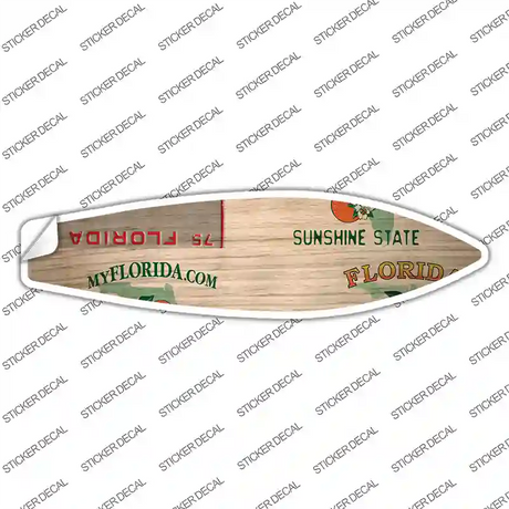 Florida License Plate Novelty Surfboard Sticker Decal Small