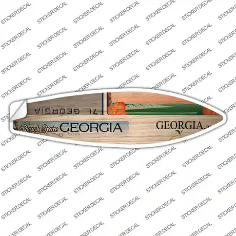 Georgia License Plate Novelty Surfboard Sticker Decal Small