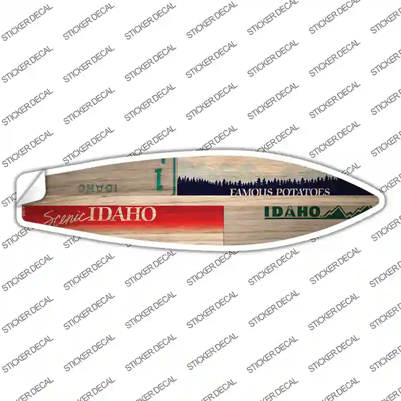 Idaho License Plate Novelty Surfboard Sticker Decal