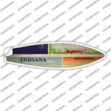 Indiana License Plate Novelty Surfboard Sticker Decal Small