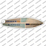 Kansas License Plate Novelty Surfboard Sticker Decal Small