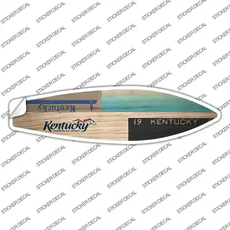 Kentucky License Plate Novelty Surfboard Sticker Decal Small