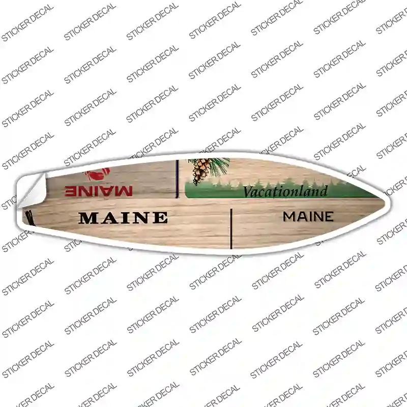 Maine License Plate Novelty Surfboard Sticker Decal Small