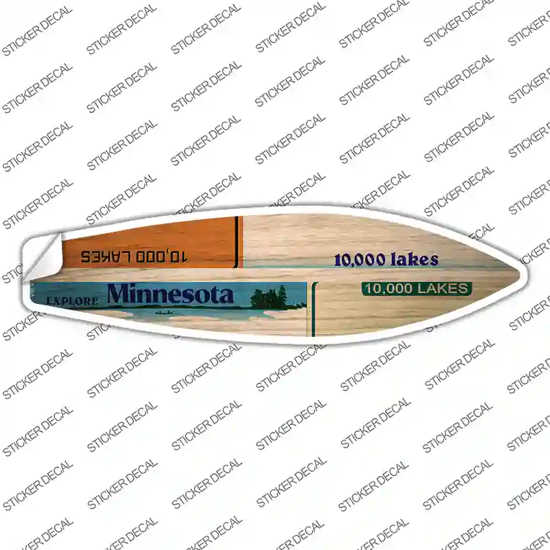 Minnesota License Plate Novelty Surfboard Sticker Decal