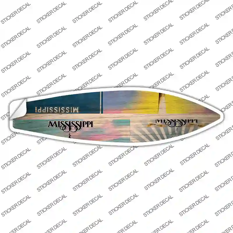 Mississippi License Plate Novelty Surfboard Sticker Decal