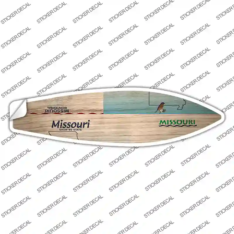 Missouri License Plate Novelty Surfboard Sticker Decal Small