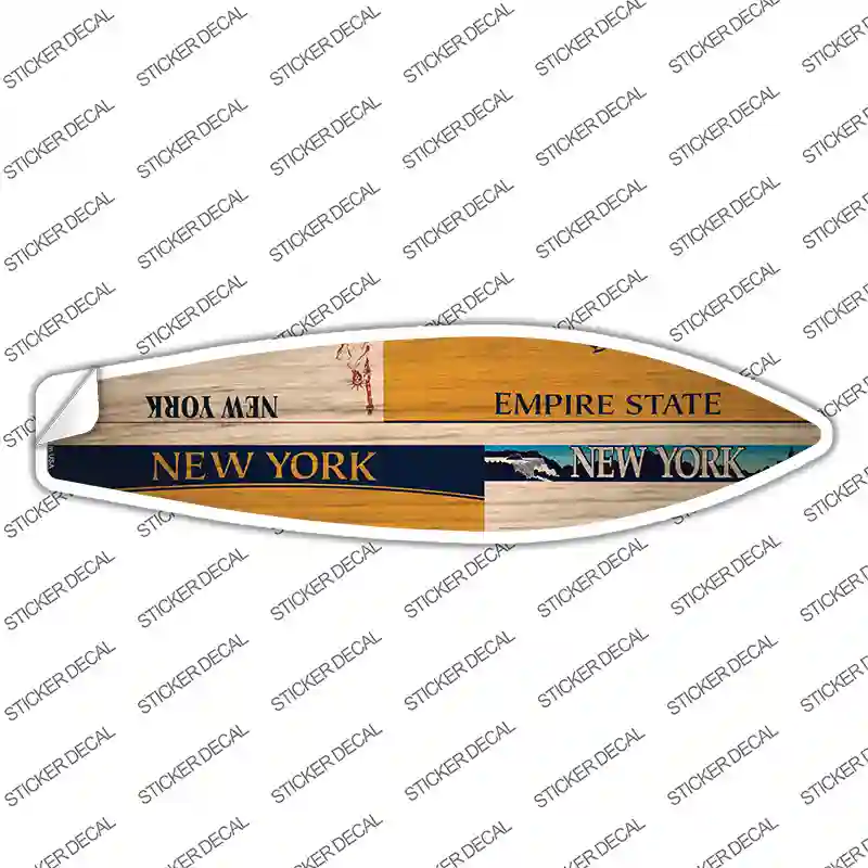 New York License Plate Novelty Surfboard Sticker Decal Small