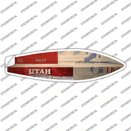 Utah License Plate Novelty Surfboard Sticker Decal Small