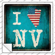 I Love Nevada Novelty Square Sticker Decal Small