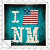 I Love New Mexico Novelty Square Sticker Decal Small