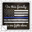 In This Family Police Novelty Square Sticker Decal Small