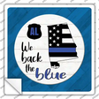 Alabama Back The Blue Novelty Square Sticker Decal Small