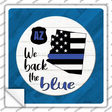 Arizona Back The Blue Novelty Square Sticker Decal Small