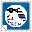 Florida Back The Blue Novelty Square Sticker Decal Small