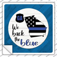 Georgia Back The Blue Novelty Square Sticker Decal Small