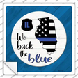 Illinois Back The Blue Novelty Square Sticker Decal Small