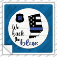 Indiana Back The Blue Novelty Square Sticker Decal Small