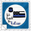 Kansas Back The Blue Novelty Square Sticker Decal Small