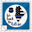 Maine Back The Blue Novelty Square Sticker Decal Small