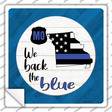 Missouri Back The Blue Novelty Square Sticker Decal Small