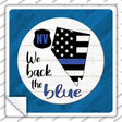 Nevada Back The Blue Novelty Square Sticker Decal Small