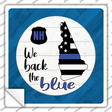 New Hampshire Back The Blue Novelty Square Sticker Decal Small